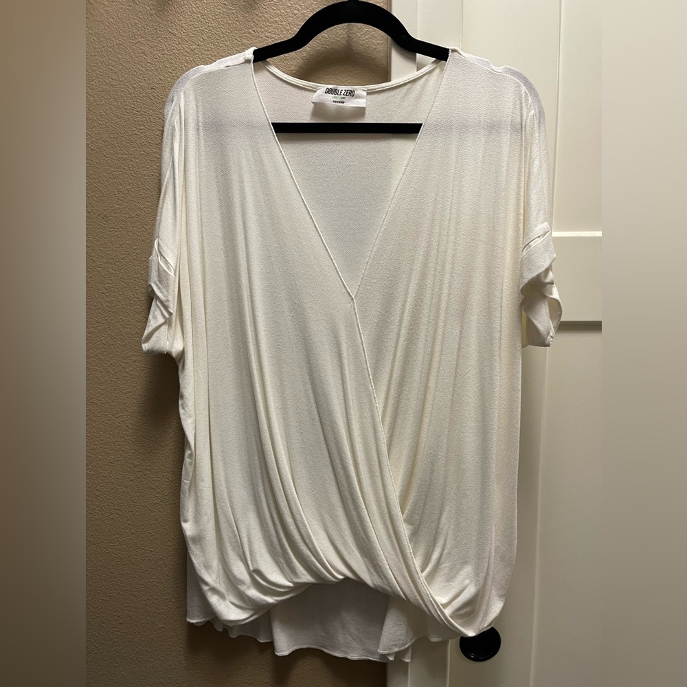 Drape Front Top Ivory